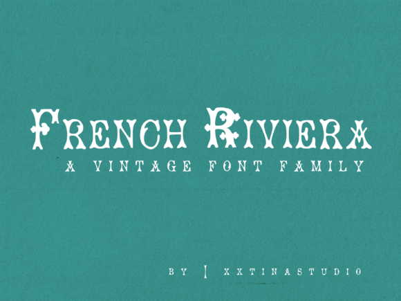 French Riviera: A Vintage Display Font for Editorial Design