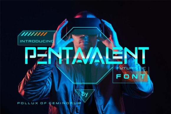Pentavalent: A Futuristic Display Font for Bold Editorial Design