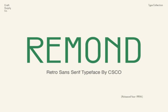 Remond: The Retro Sans Serif Typeface for Modern Web Design